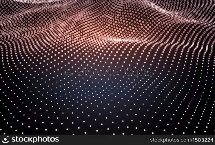 Abstract polygonal space low poly dark background with connecting dots and lines. Connection structure. 3d rendering