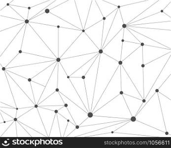Abstract polygonal technology network background with connecting dots - Vector illustration