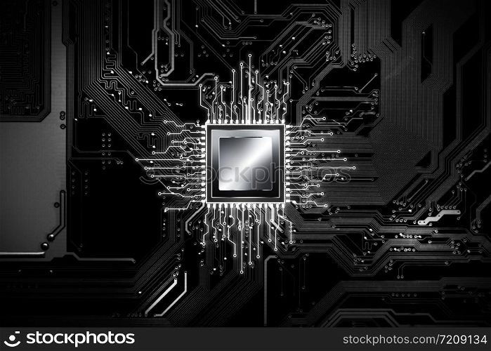 Abstract, Processor electronic circuit network background