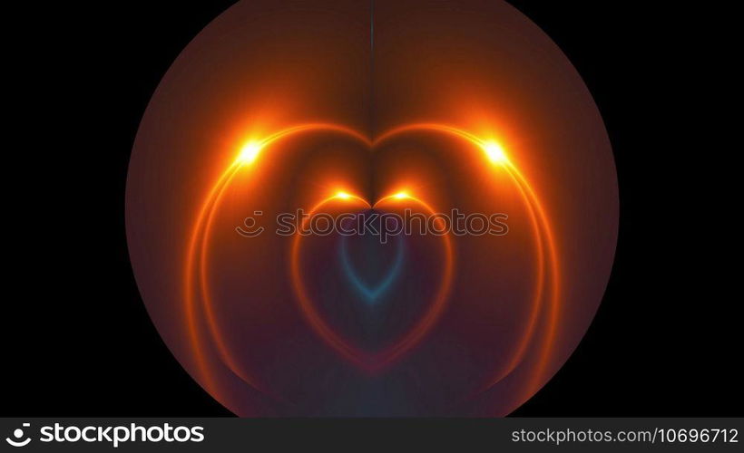 Abstract pulsating background. Computer generated 3d render. Abstract pulsating background