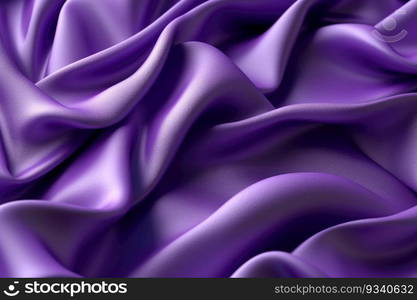 Abstract purple background with folded textile ruffle. Generative AI