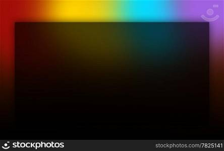 Abstract rainbow colours on a black background