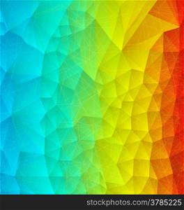 Abstract rainbow polygonal background with overlay light effect for mobile and web design.&#xA;&#xA;