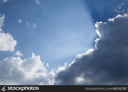 abstract Rays of light shining down