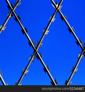 abstract razor wire in the clear sky like background texture