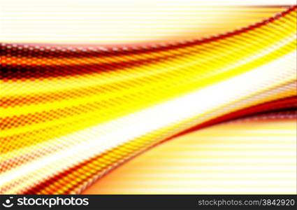 abstract red and yellow background with motion ray technology and digital wave