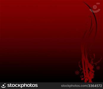Abstract red Christmas card with open copy area for message (printed or electronic)