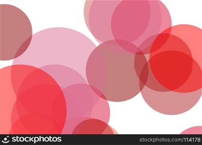 Abstract red circles illustration background. Abstract minimalist red illustration with circles useful as a background