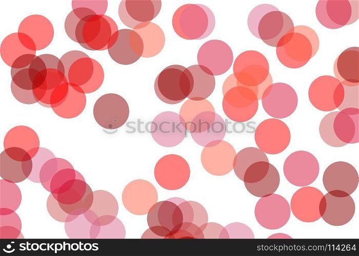 Abstract red circles illustration background. Abstract minimalist red illustration with circles useful as a background