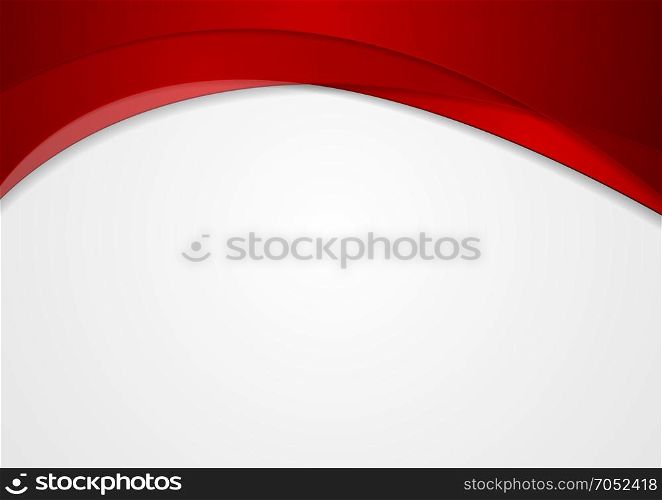 Abstract red corporate wavy background