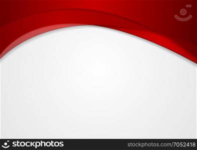 Abstract red corporate wavy background