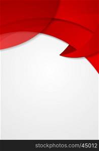 Abstract red corporate wavy flyer design