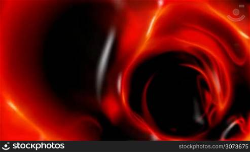 Abstract red glow liquid glass motion background