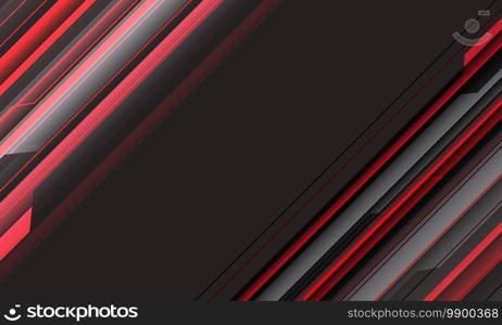 Abstract red grey speed line geometric cyber circuit with blank space design modern futuristic background vector illustration.