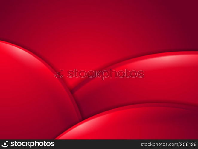 Abstract red smooth waves background