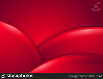 Abstract red smooth waves background