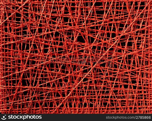 abstract red thread texture with irregular crossed lines