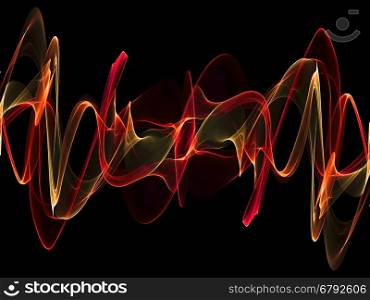 abstract red twisted wave