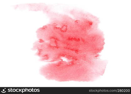 abstract red watercolor on white background