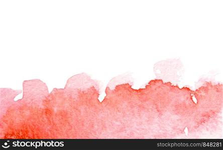 abstract red watercolor on white background