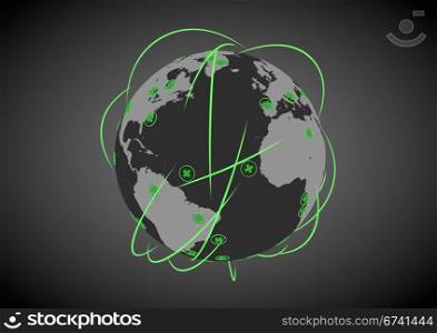 abstract render of a global healthcare network