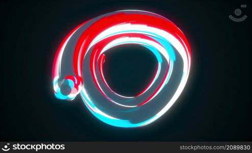 Abstract rings of flashing colorful stripes, computer generated. 3d render of modern backdrop Abstract rings of flashing colorful stripes, computer generated. 3d render of modern backdrop. Circles colorful stripes
