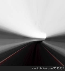 Abstract road tunnel. 3d rendering. Abstract road tunnel