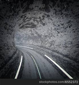 Abstract road tunnel. Abstract road tunnel. 3d rendering. Abstract road tunnel
