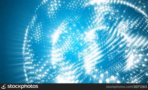 Abstract rotating 3d sphere background (seamless looping)