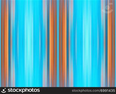Abstract seamless gradient background of parallel vertical orange and blue stripes. Colorful graphic pattern with space for copy and design, vintage toned blurred filter.