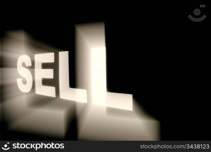 abstract sell glow sign in dark