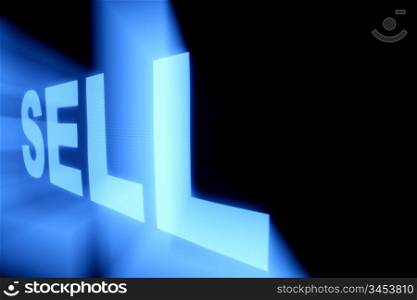 abstract sell glow sign in dark