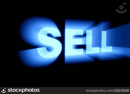 abstract sell glow sign in dark