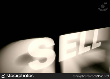 abstract sell glow sign in dark