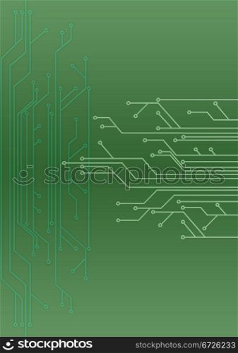 abstract set of printing conductors for an electric circuit