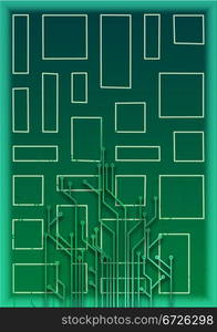 abstract set of printing conductors for an electric circuit