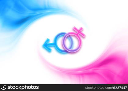 Abstract sex background with male &amp; female symbols