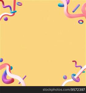 Abstract shape background with copy space, 3d rendering