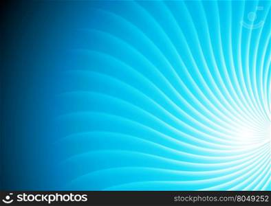 Abstract shiny blue swirl background. Abstract shiny swirl blue background. Curve beams graphic brochure design