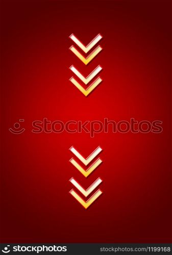 Abstract, simple retro design background with chevrons