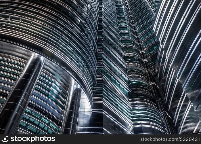 Abstract skyscraper background. Abstract skyscraper background, The Petronas Towers, Kuala Lumpur