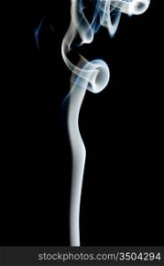 Abstract smoke background a over black background