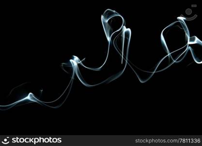 abstract smoke background isolated over black