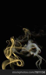 Abstract smoke background on black