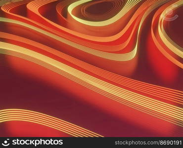 Abstract smooth color wave. Curve flow orange motion illustration. Orange red wave. 3d. Abstract smooth color wave. Curve flow orange motion illustration. Orange red wave. 3d rendering.