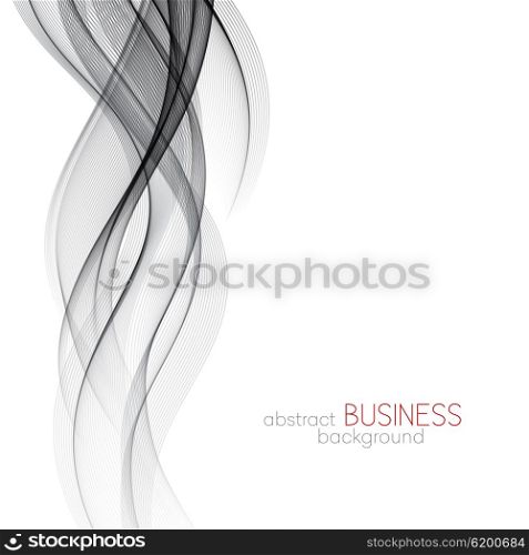 Abstract smooth wave motion illustration. Abstract smooth gray wave . Curve flow grey motion illustration. Gray smoke wave. Abstract gray wave.