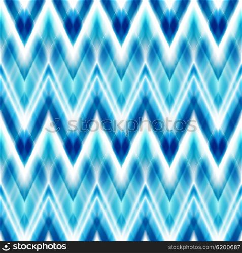 Abstract smooth wave motion illustration. seamless ikat ethnic pattern. Boho design. Ethnic Colored seamless zigzag patten