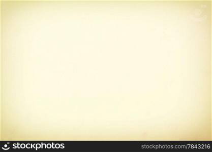 Abstract soft yellow background or backdrop with vignette
