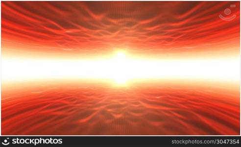 Abstract Space Wireframe Landscape Background Loop