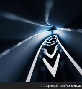 Abstract speed tunnel. Abstract speed tunnel. 3d rendering. Abstract speed tunnel